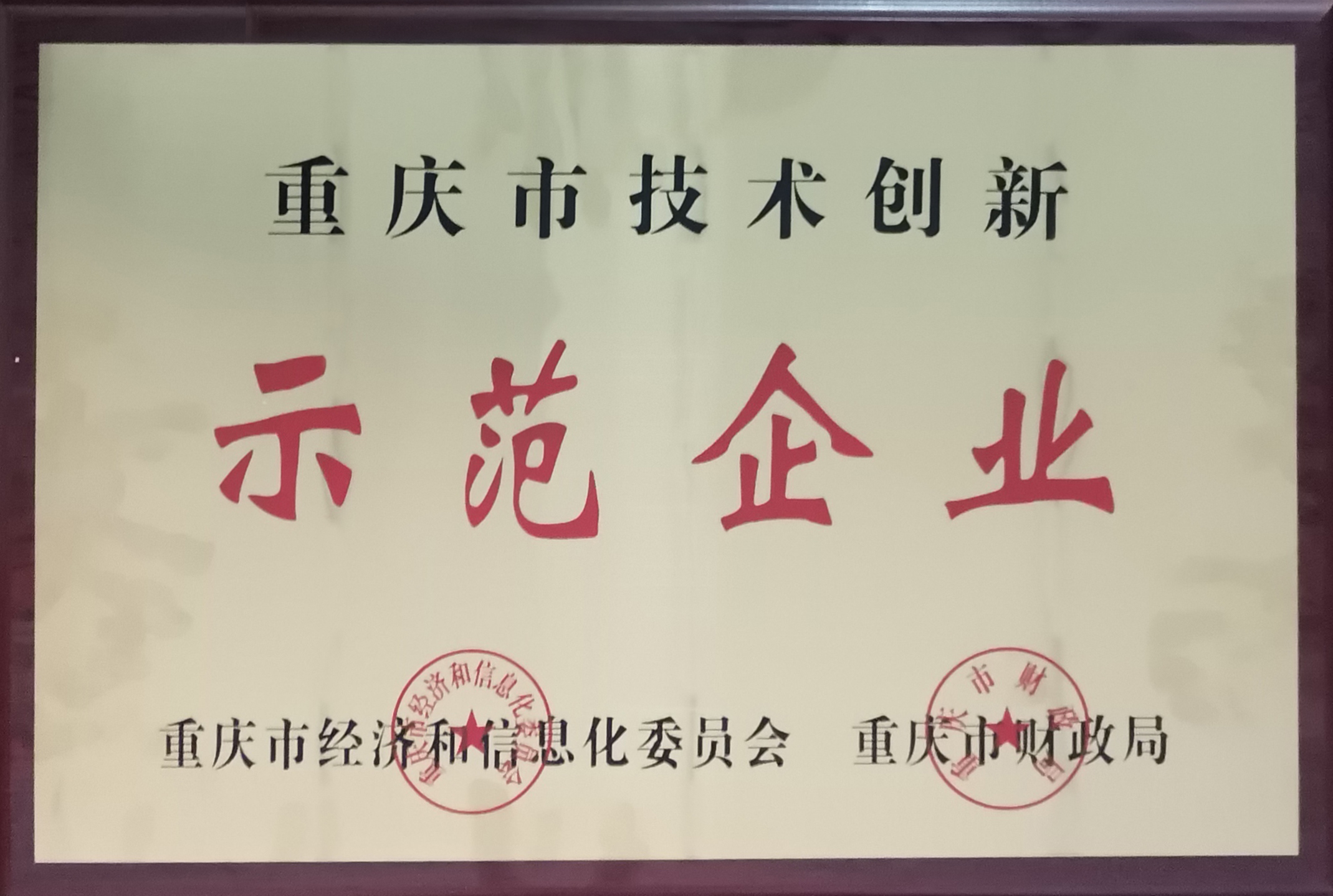 重庆市手艺立异树模企业20230310